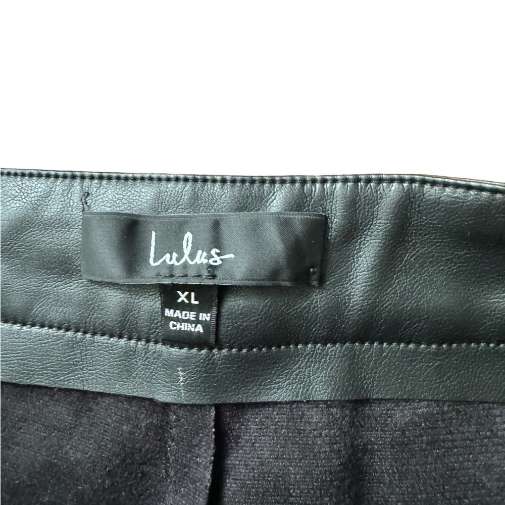 Lulus Faux Leather Black Pants Size XL - Picture 7 of 9